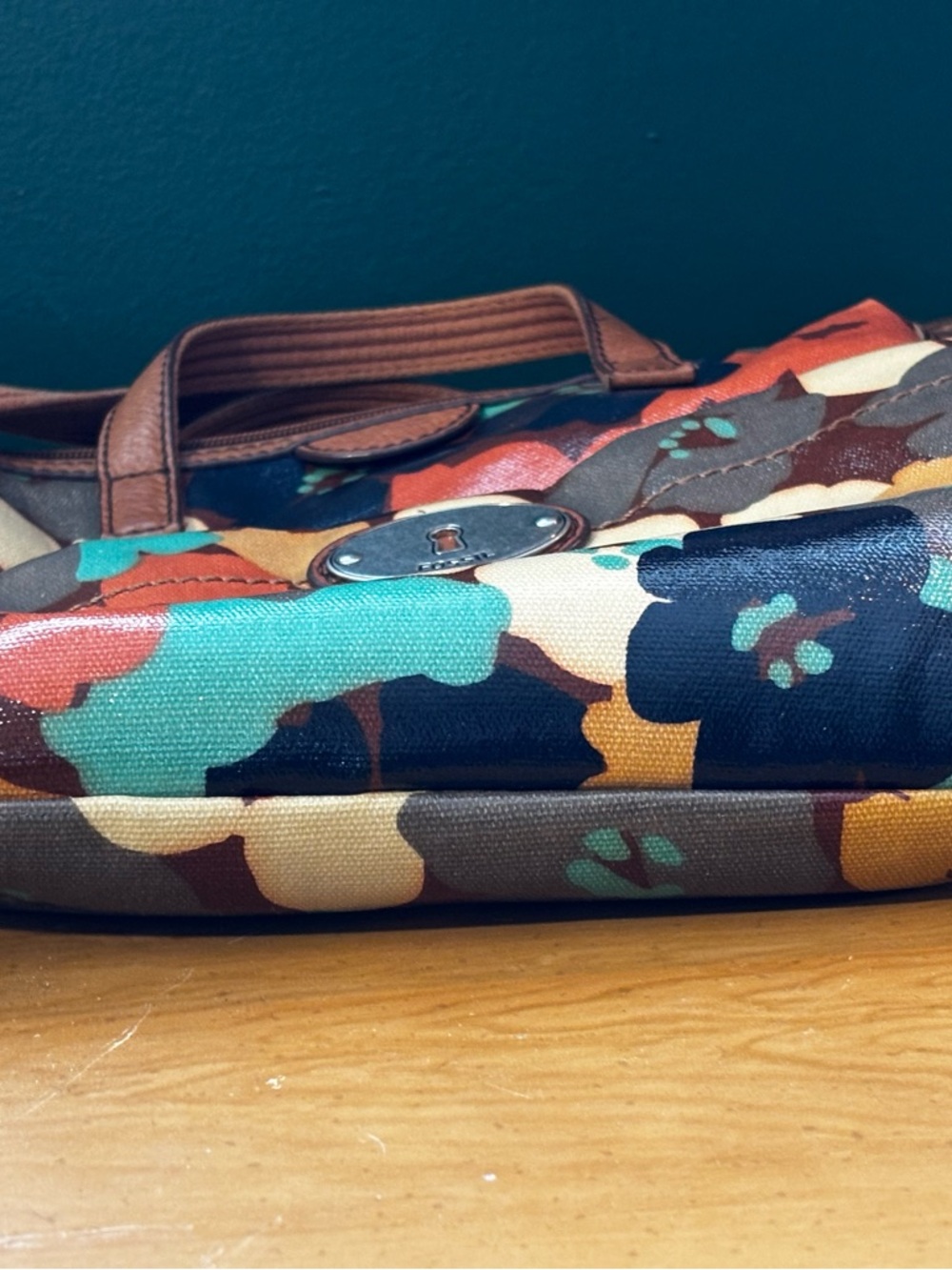 Fossil Keyper floral coated canvas crossbody bag - Picture 10 of 12